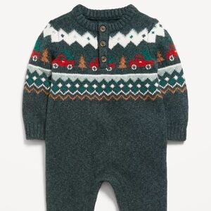 Old Navy Infant Christmas Sweater Onesie